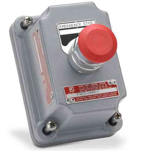 Killark Hazard Switch Mushroom E-Stop Button, N.O & N.C. KILLARK.FXCS-0MMR3 