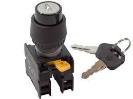 [KRS-223] Alpinetech ATI 22mm KEY Selector Switch Spring Return Momentary 2NO 3 Positions