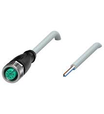 [V1-G-2M-PUR] Sensor Cable M12 4-Pin F to Leads, 2M, 250v AC/DC 4A